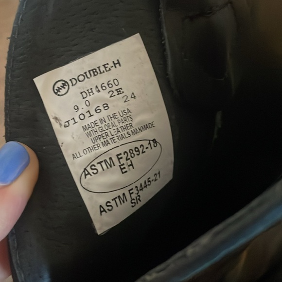 DOUBLE-H Men's Nolen 11" Wide Square Toe Roper Size 9 Work Boots - Picture 5 of 15